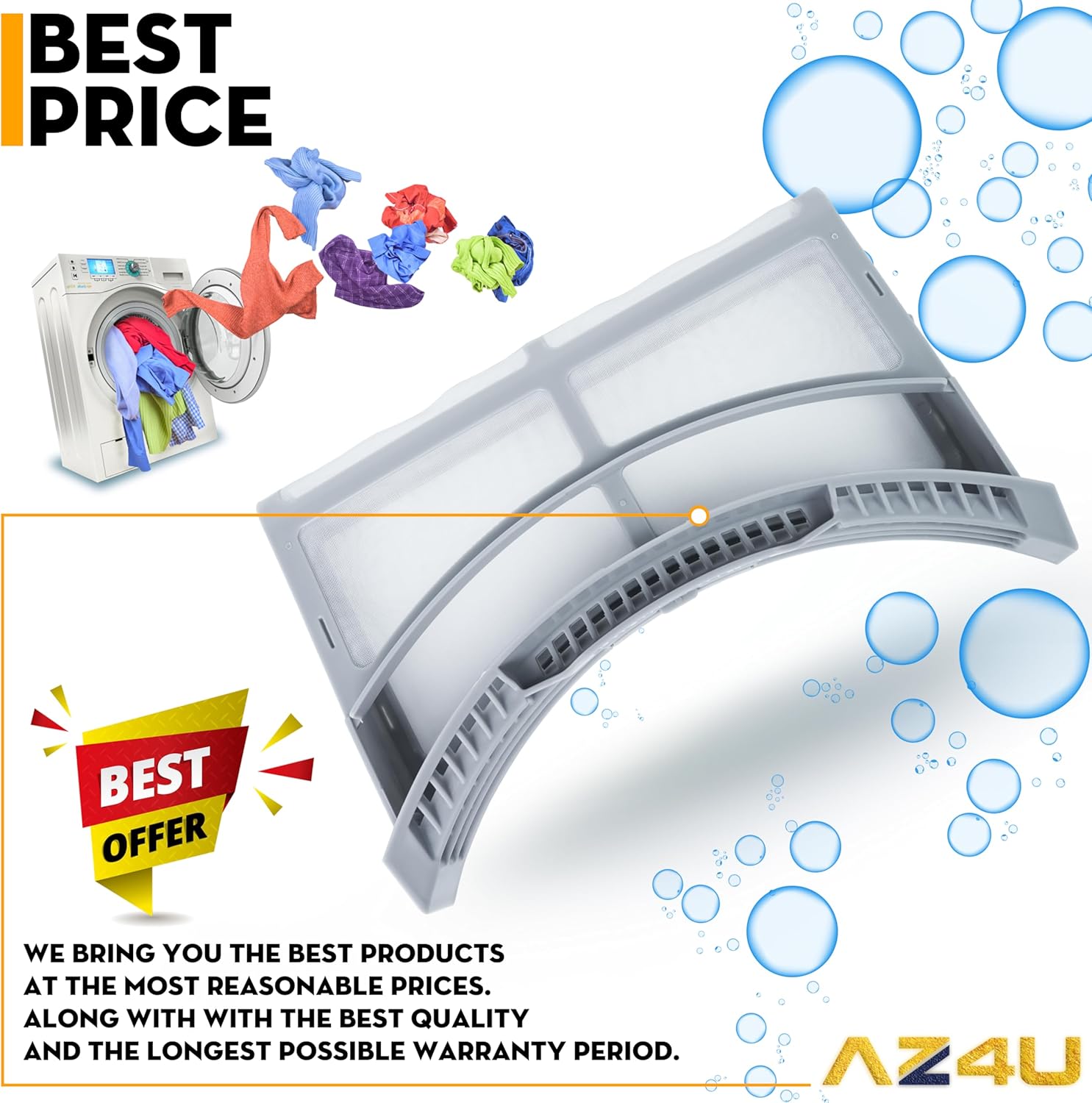 Dryer Lint Filter Screen Replaces For Samsung DV42H5000EW/A3 DV42H5000GW/A3 DV42H5200EW/A3 DV42H5200GF/A3 DV45H6300GG/A3 DV45H6300GW/A3 DVE45M5500W/A3 DV45K6200GZ/A3 DV45K6500EV/A3 DV42H5200EP/A3