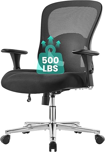 EUREKA ERGONOMIC Hoss - Silla de oficina grande y alta para personas pesadas, silla de oficina resistente de 500 libras, silla de escritorio