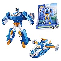 Super Wings 2-in-1 Mini World Aircraft Transforming Robot con effetti luminosi e sonori