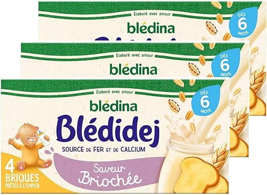 Bledina Bledidej Cereales Bebe Lactees Saveur Briochee Des 6 Mois 250 Ml Pack De 3x4 Briques Amazon Fr Epicerie
