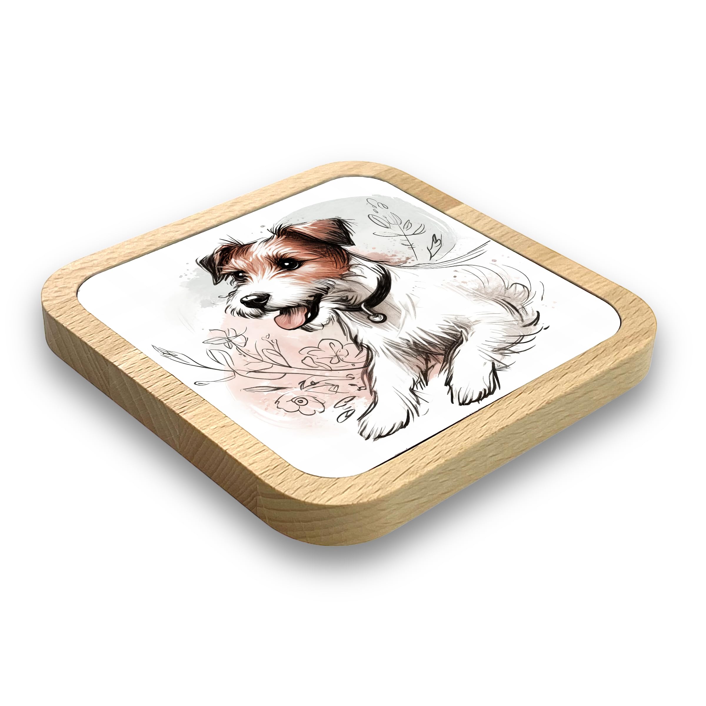 Jack Russell Terrier Gift Idea Wooden Coaster, 20+ Breeds Available!, Gift for Dog Dad Dog Mum, Lovers, Owners, Walkers - Image 2