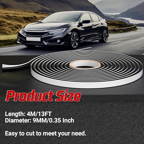 Miniatura 2 de ZXMOTO Sellador de faros delanteros de 13 pies, reacondicionado, cuerda de butilo, pegamento de goma para faros de coche, ventana, puerta,