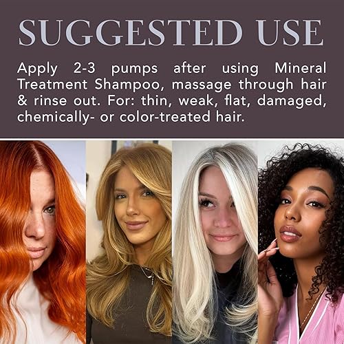 Miniatura 6 de Saphira Acondicionador de tratamiento mineral para cabello fino, fino y teñido sin sulfatos, sin parabenos, suaviza y da volumen al cabello