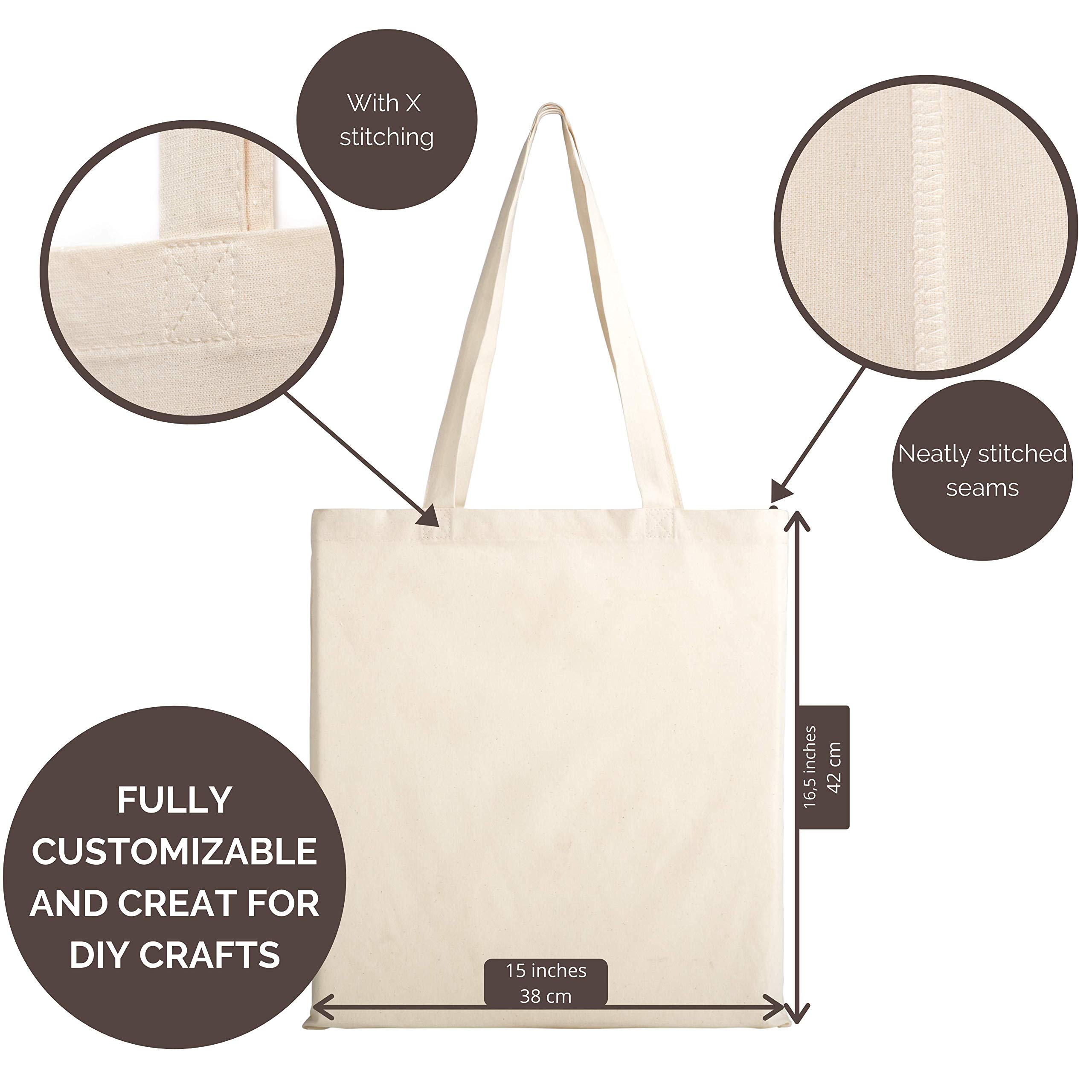 POLHIM Fabric Bag 38 x 42 cm, Natural - Image 2