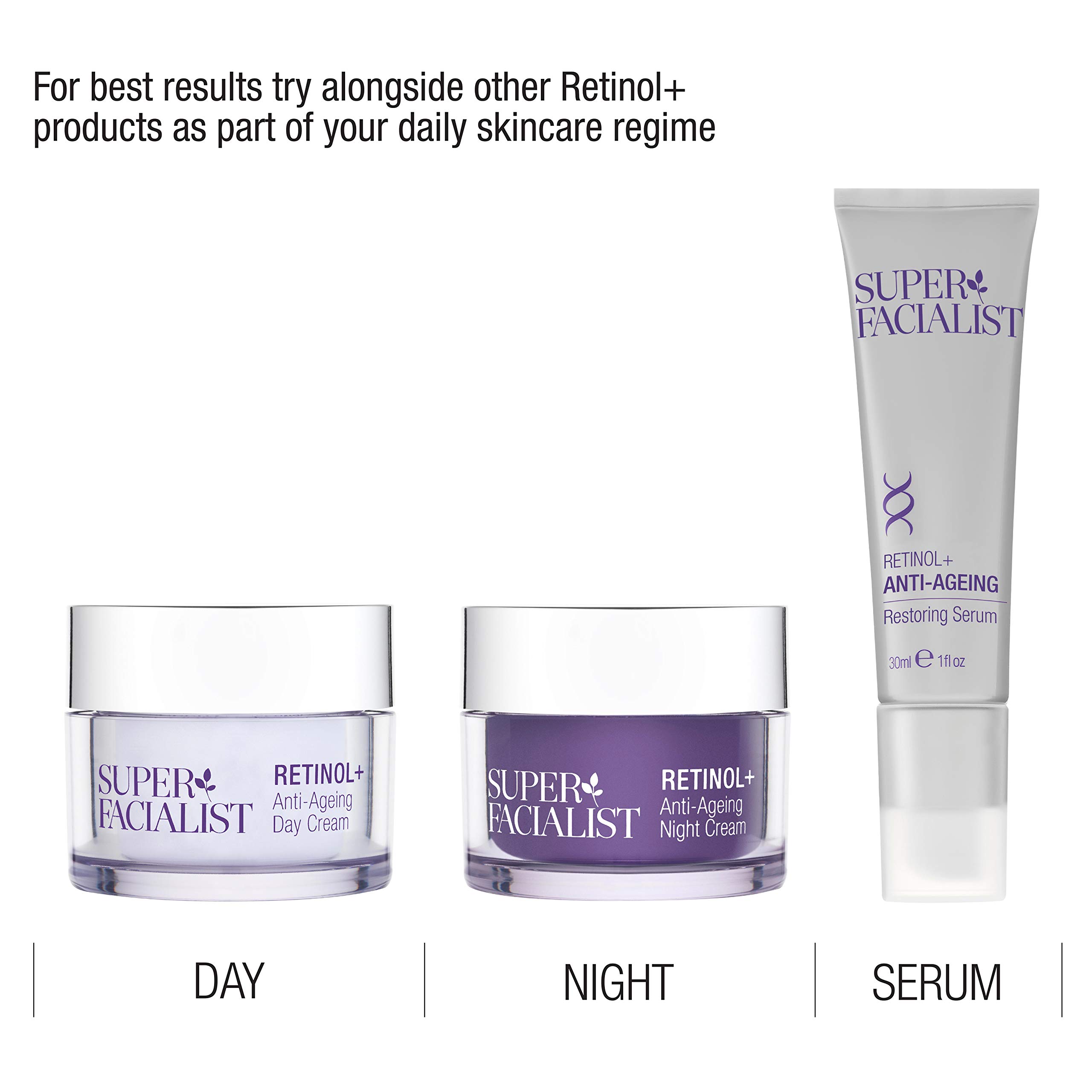 Super Facialist Retinol + AntiAgeing Women's Overnight Face Reduces Fine Line Wrinkles Hydrating