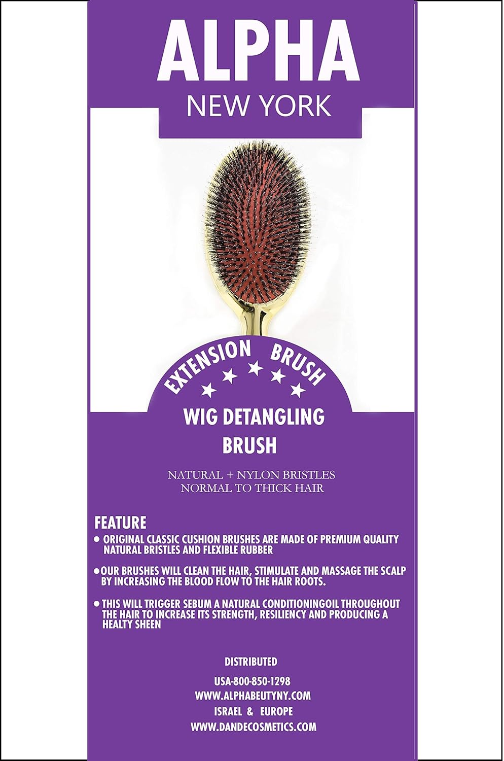 Popular Mixture Hair Brush Large by Alpha New York Large