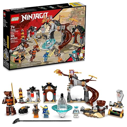 LEGO NINJAGO Centro de Entrenamiento Ninja 71764 Kit de Construcción con NINJAGO Zane y Jay, una Figura de Serpiente y un Juguetes Giratorio; Juguetes de Construcción para Niños de 7+ (524 Piezas)