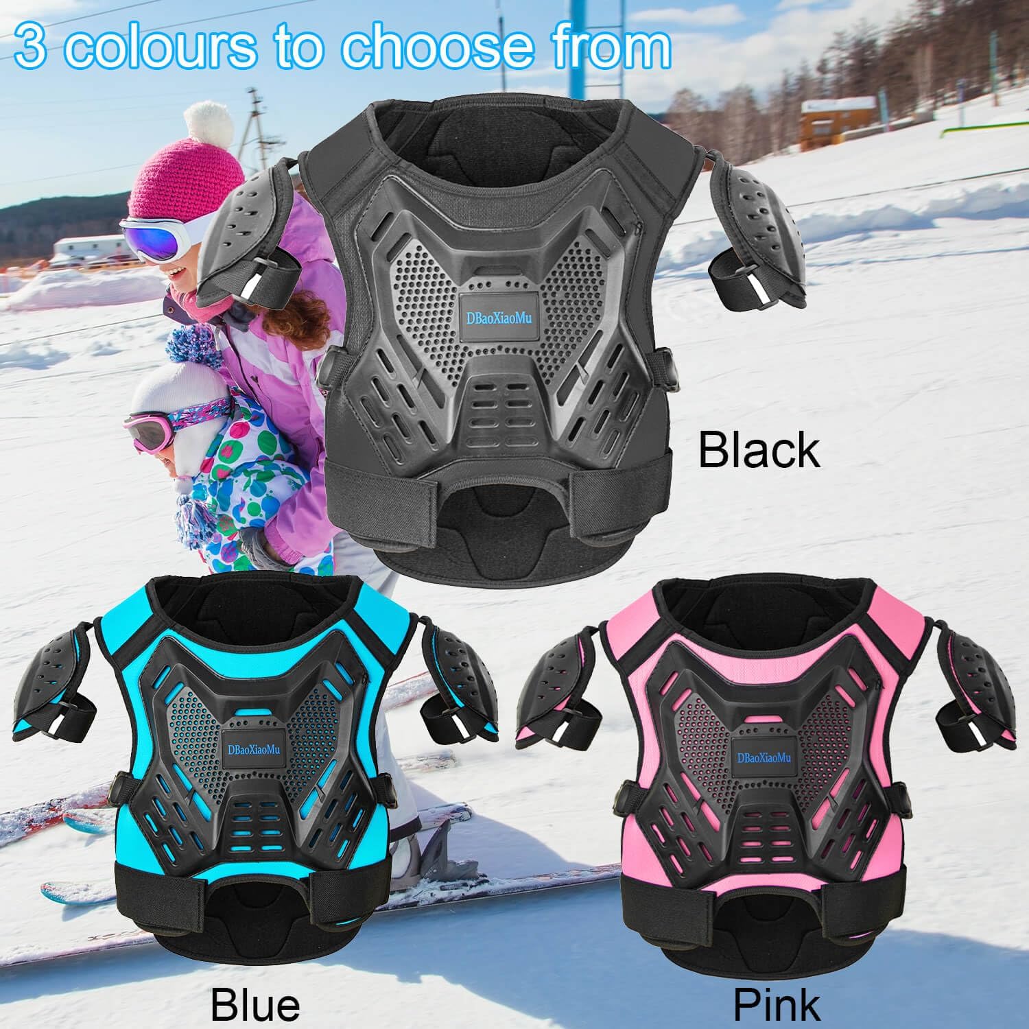 Kids Motocross Armor Vest, Back Spine Chest Protector for Children Teen, Motorcycle Body Protection for Dirt Bike,MTB,Skateboard,ATV