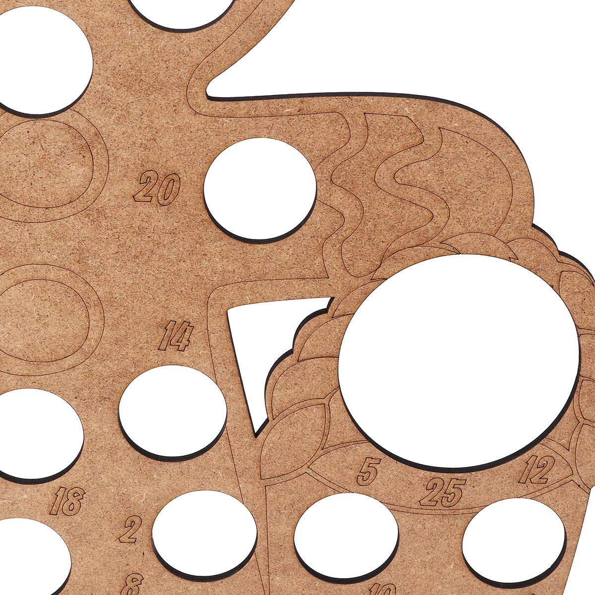 Wooden Advent Calendar Gingerbread Lady Chocolates Storage Box Gift Christmas Decorations