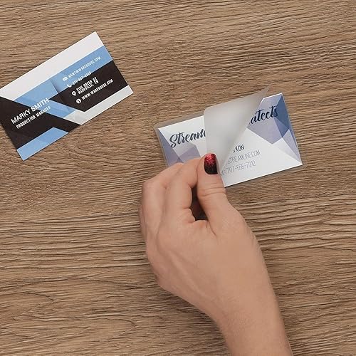 Miniatura 4 de Bolsas de laminación para tarjetas de visita, bolsas para tarjetas de visita de 5 mil, bolsas de laminación de sellado térmico, bolsas térmicas -