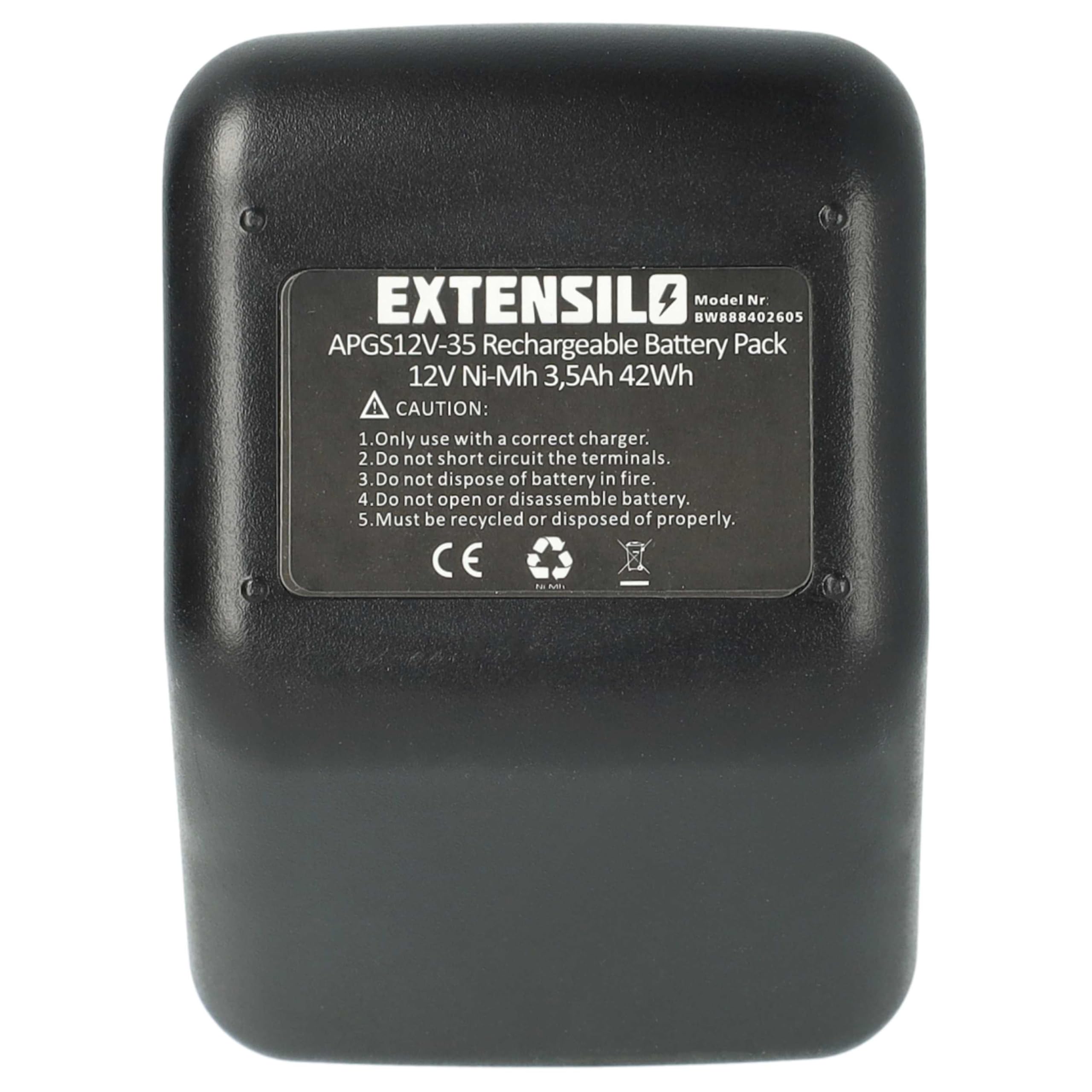 2X batería Compatible con Würth G12 Herramienta, Herramienta colocación Remaches Ciegos (3500 mAh, NiMH, 12 V)