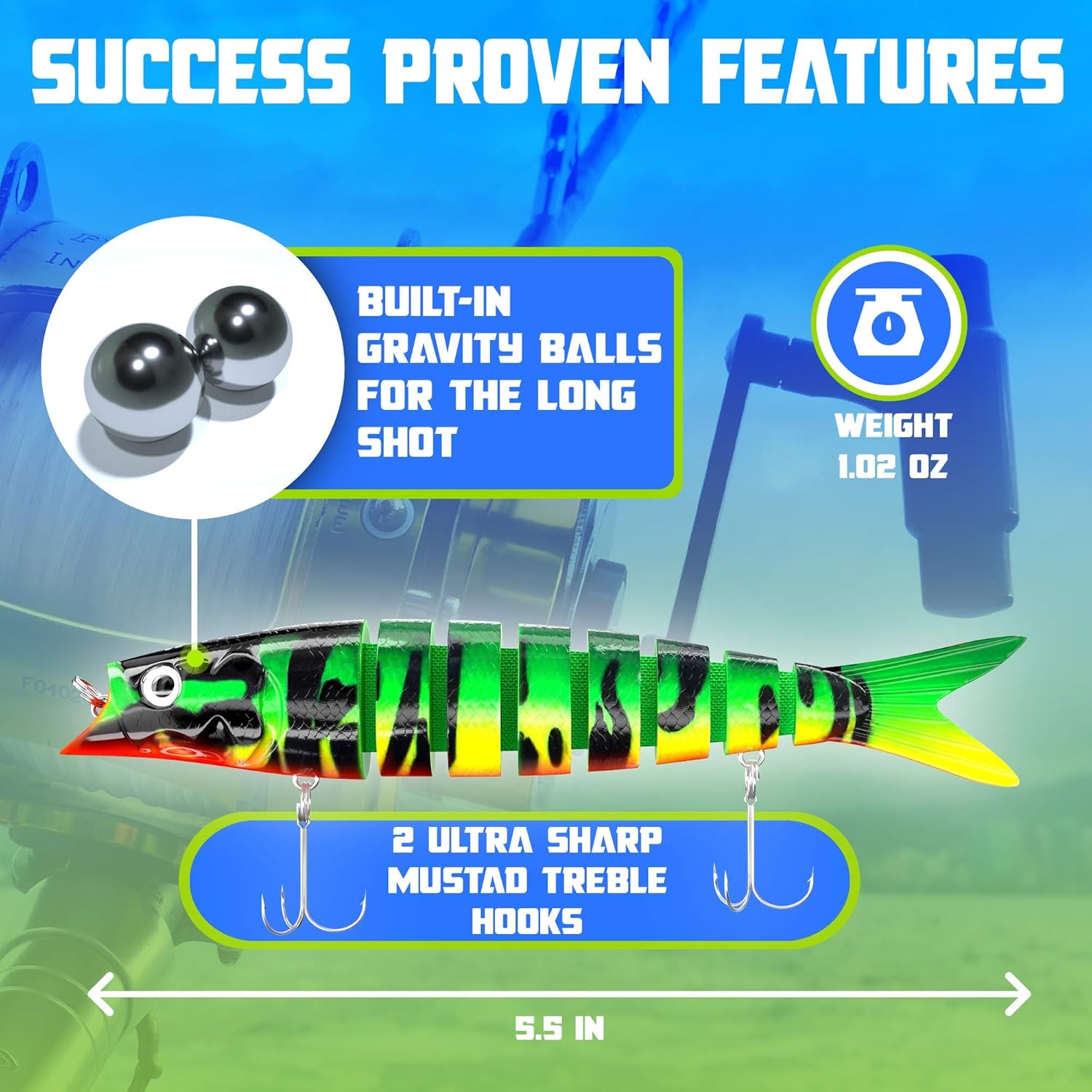 Fishing Lures Bass Swimbait - Segmented Fishing Lure Multi Jointed Bass Lures Smasher Bluegill Trout - Hard Bait Multijointed Slow Sinking Swimbaits Topwater