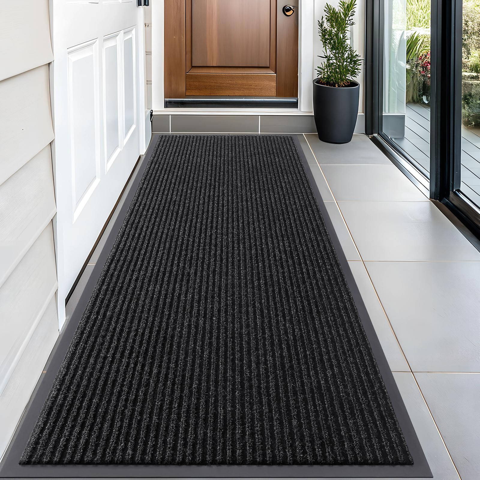 OLANLY Front Door Mat Indoor Outdoor Entrance, Waterproof Heavy Duty Doormat, Fade Resistant, Low Profile, Easy Clean Patio Porch Welcome Floor Mats for Entry, 29.5x17, Beige — view 177