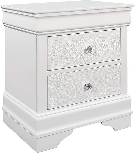 Miniatura 7 de Global Furniture USA Pompei Mesita de noche con acabado gris, gris metálico