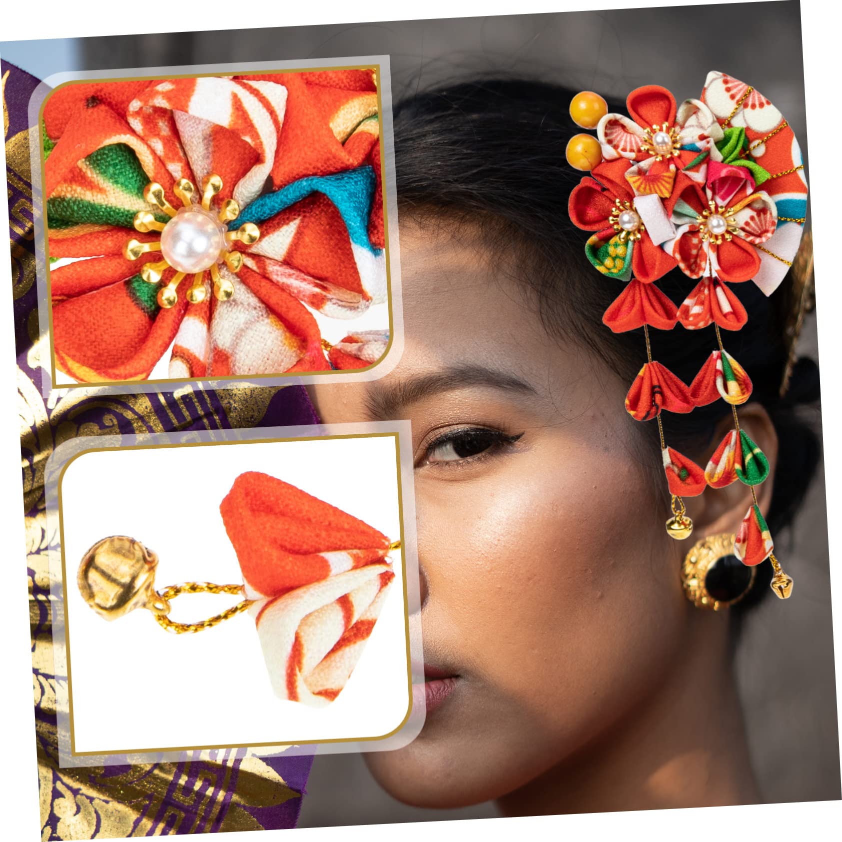 Healeved 8stücke Japanische Haarschmuck Mit Blüten-fächer-haarspangen Elegantes Accessoire Für Frauen Für Hochzeiten Fotoshootings Und Besondere Anlässe
