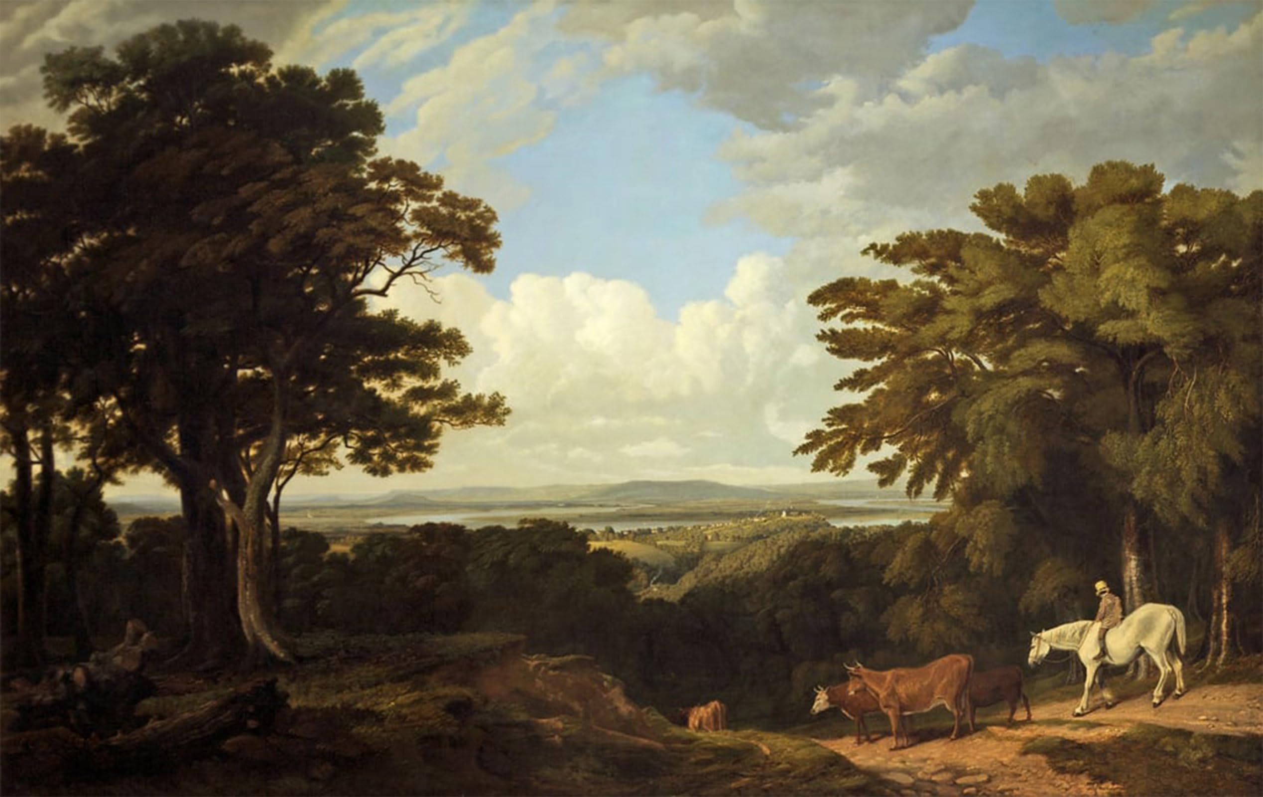 ARTXLXXBN Famous Painting Canvas Artwork Graffiti Print Newnham-on-severn Gloucestershire From Dean Hill by Mallord William Turner Portrait Canvas Image for Home Decor 60x90cm