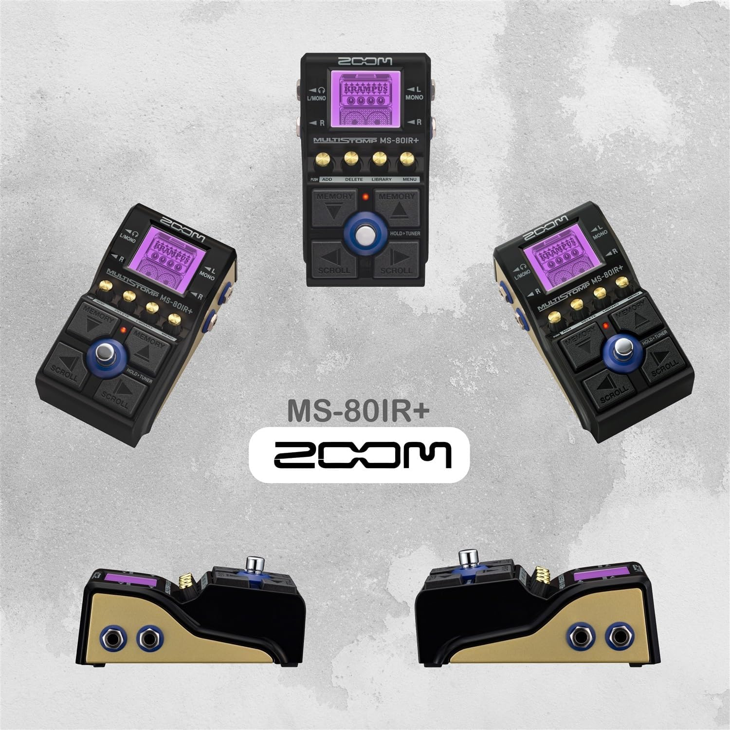 Zoom MS-80IR+ Multistomp Multi-layer IR Pedal, Bundle with AC adapter, Guitar Picks, AA Batteries (4 Pack), 2X 1/4 in male cable, 10 Feet image 3
