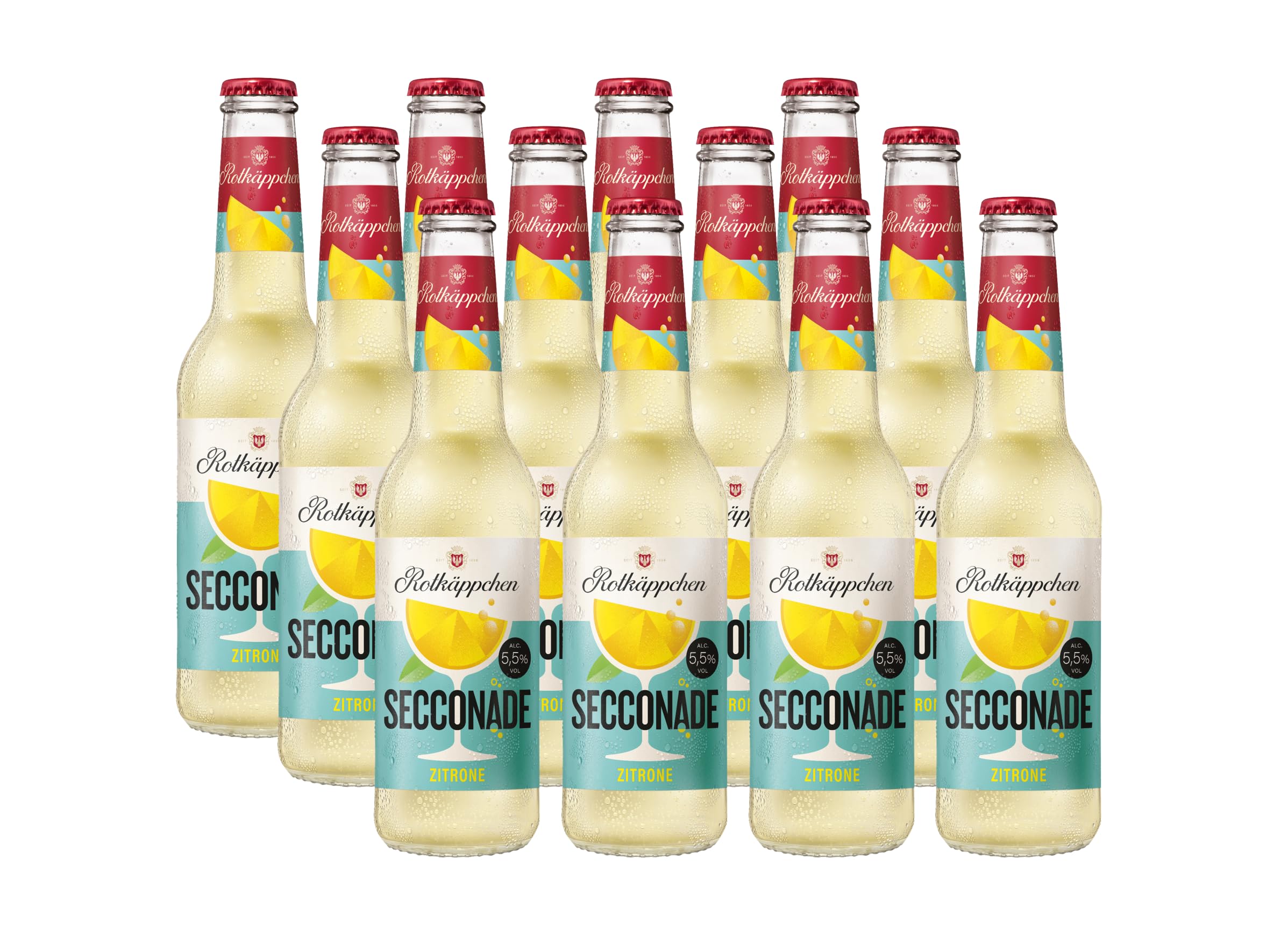 Rotkäppchen Secconade Zitrone (12x 0,33l) – Limonade trifft Secco – Spritzige Zitrusfrische mit feiner Limettennote
