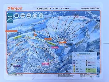 Les Carroz Ski Map Wipeout Grand Massif Piste Map Printed On Microfibre - The Essential Ski  Accessory : Sports & Outdoors