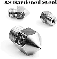 Vista 4 de Microswiss MK8 - Boquilla de acero chapado A2 resistente al desgaste (MakerBot, CraftBot, Creality, CR10, Ender 3, Ender 5, Tevo Tornado) 0.016 in