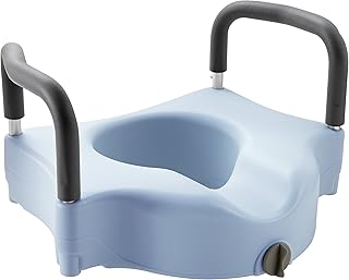 Medline Locking Elevated Toilet Seat with Arms, Infused