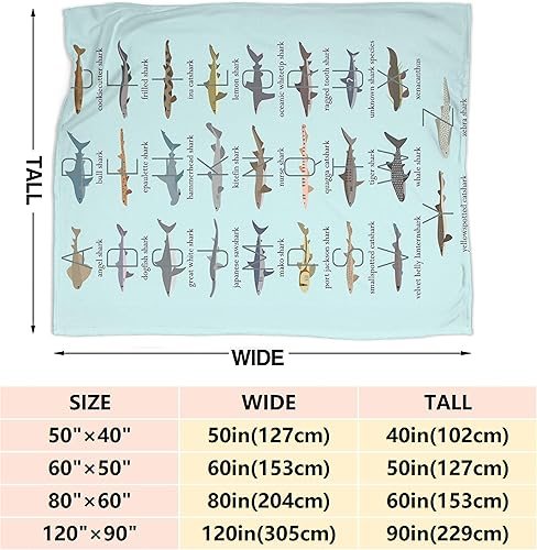 Miniatura 6 de Manta con diseño del alfabeto de tiburón para sofá, franela suave, decorativa, cálida, acogedora, ligera, de microfibra, adecuada para adolescentes,