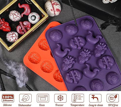 Miniatura 9 de Moldes de caramelo de Navidad, 2 moldes de goma de Navidad de 30 cavidades, moldes de silicona para chocolate de Navidad, rojo y verde