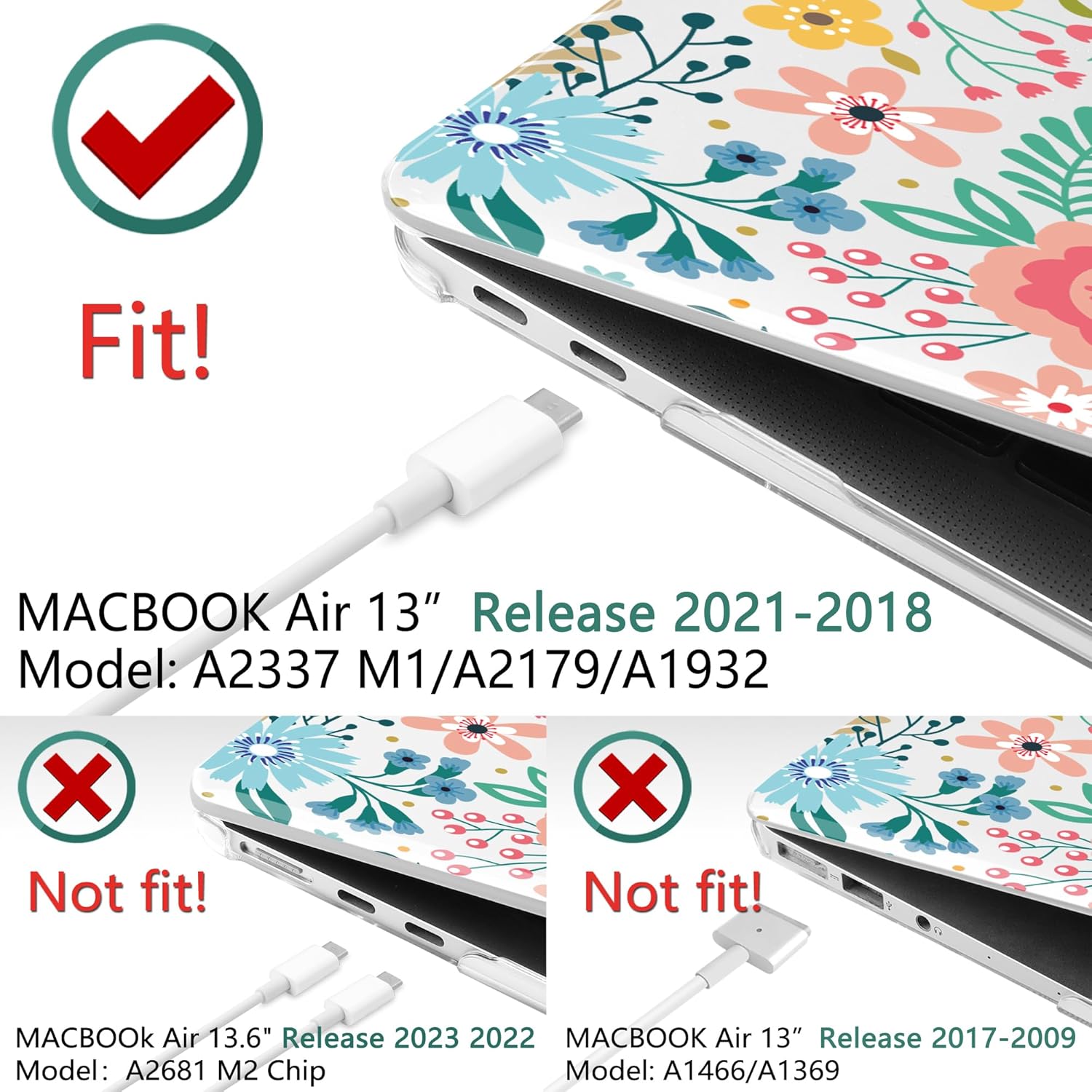 TwoL MacBook Air 13 اینچ 2019 Case A1932 با صفحه نمایش شبکیه چشم ، روکش جلد پلاستیکی سخت و پوسته صفحه کلید سیلیکون