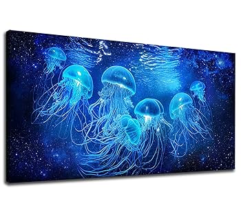 クラゲの油絵【浮遊】作者サイン入り/真作/F3号キャンバス Amazon.co.jp: クラゲの油絵 1点物絵画 真作 直筆サイン入り F3