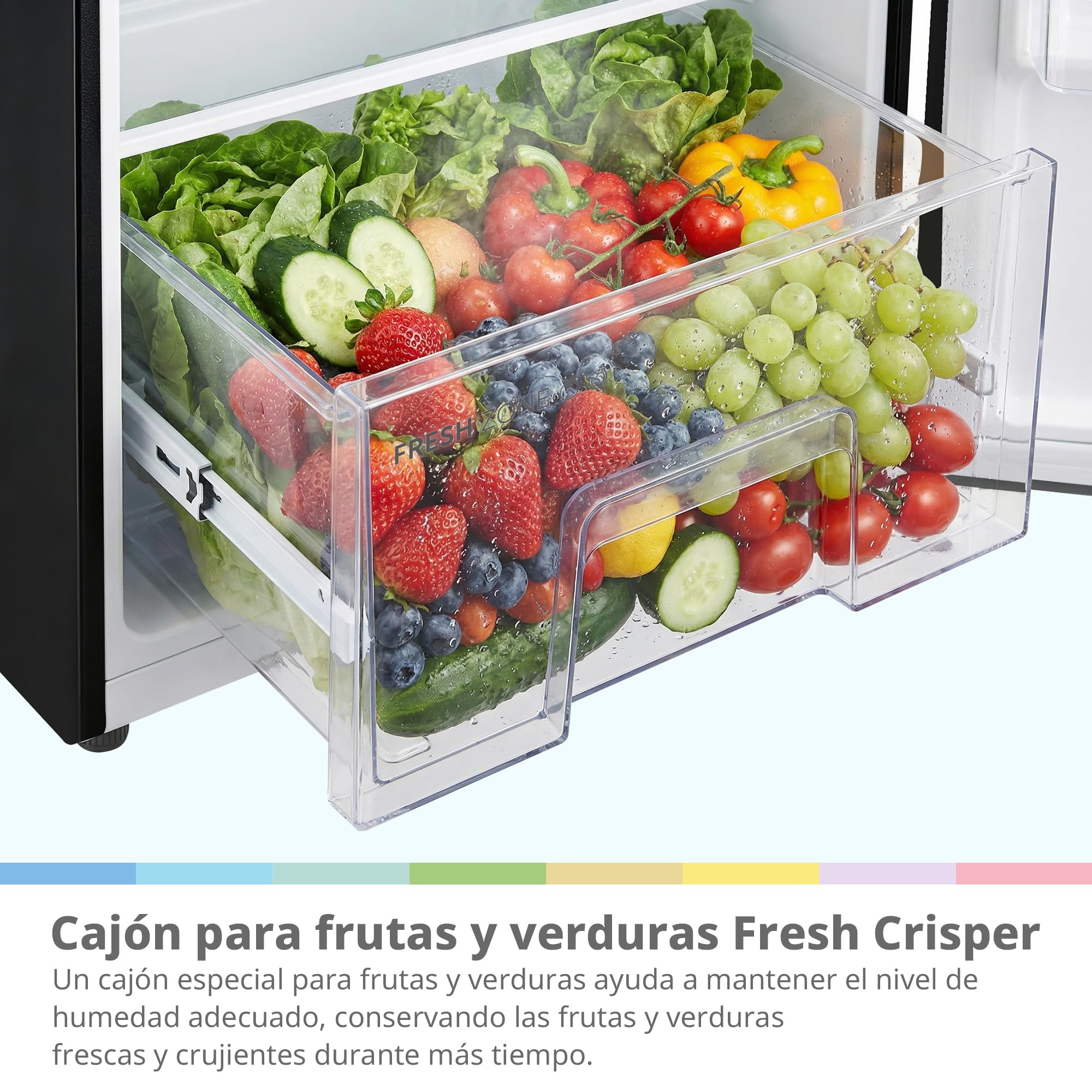 Comfee' RCD92BF2EUY(E) Refrigerador 1 Puerta 88 L, Refrigerador Compacto Bajo Encimera, Temperatura Ajustable, Bajo Nivel De Ruido, Mini Frigorífico De Instalación Libre, Puerta Reversible, Negro