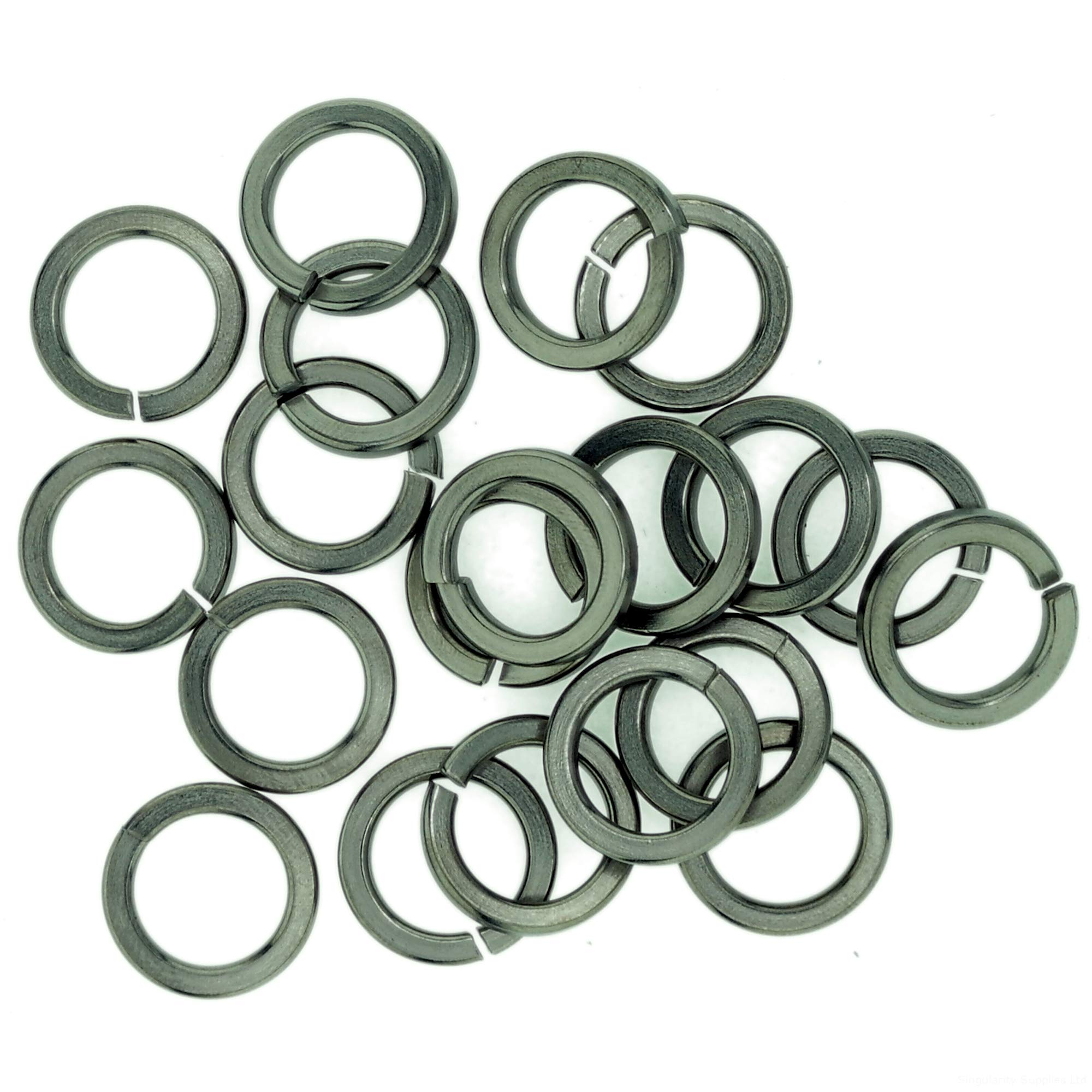 Singularity Supplies M10 (10Mm) Square Spring Split Lock Washer - Stainless Steel (A2) (Pack Of 20)