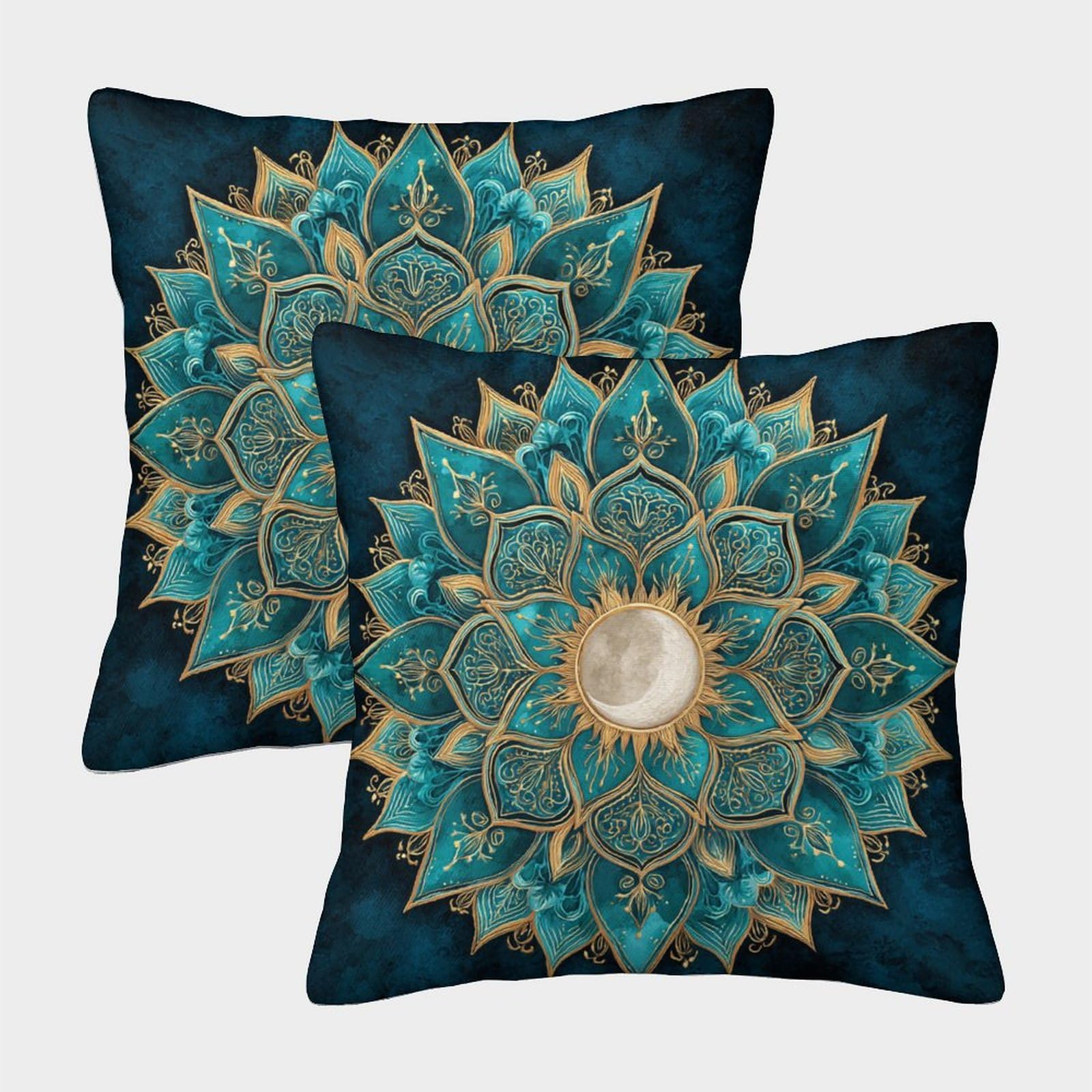 Grbasndou Style-1 Velvet Cushion Covers Set Of 2 - Embroidered Throw Pillow Cases With Hidden Zipper For Home Decor, Outdoor Furniture, And Sofa 45X45cm