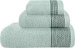 BELIZZI HOME 100% Coton Ultra Doucement 6 Ensemble de serviettes, contient 2 Serviettes de bain 28x55 de pouce, 2 Serviettes à main 16x24 de pouce & 2 Vaisselle 12x12 pouces, Compact Léger & Très absorbant - Jade