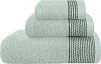 Vista 57 de Belizzi Home Juego de 6 toallas de 100% algodón ultra suave, contiene 2 toallas de baño de 28 x 55 pulgadas, 2 toallas de mano de 16 x 24 pulgadas