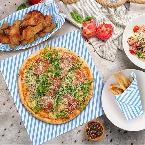 Miniatura 5 de KIKISML 100 hojas de papel de delicatessen de 12 x 12 pulgadas, papel a prueba de grasa de grado alimenticio para sándwiches, hamburguesas, papas