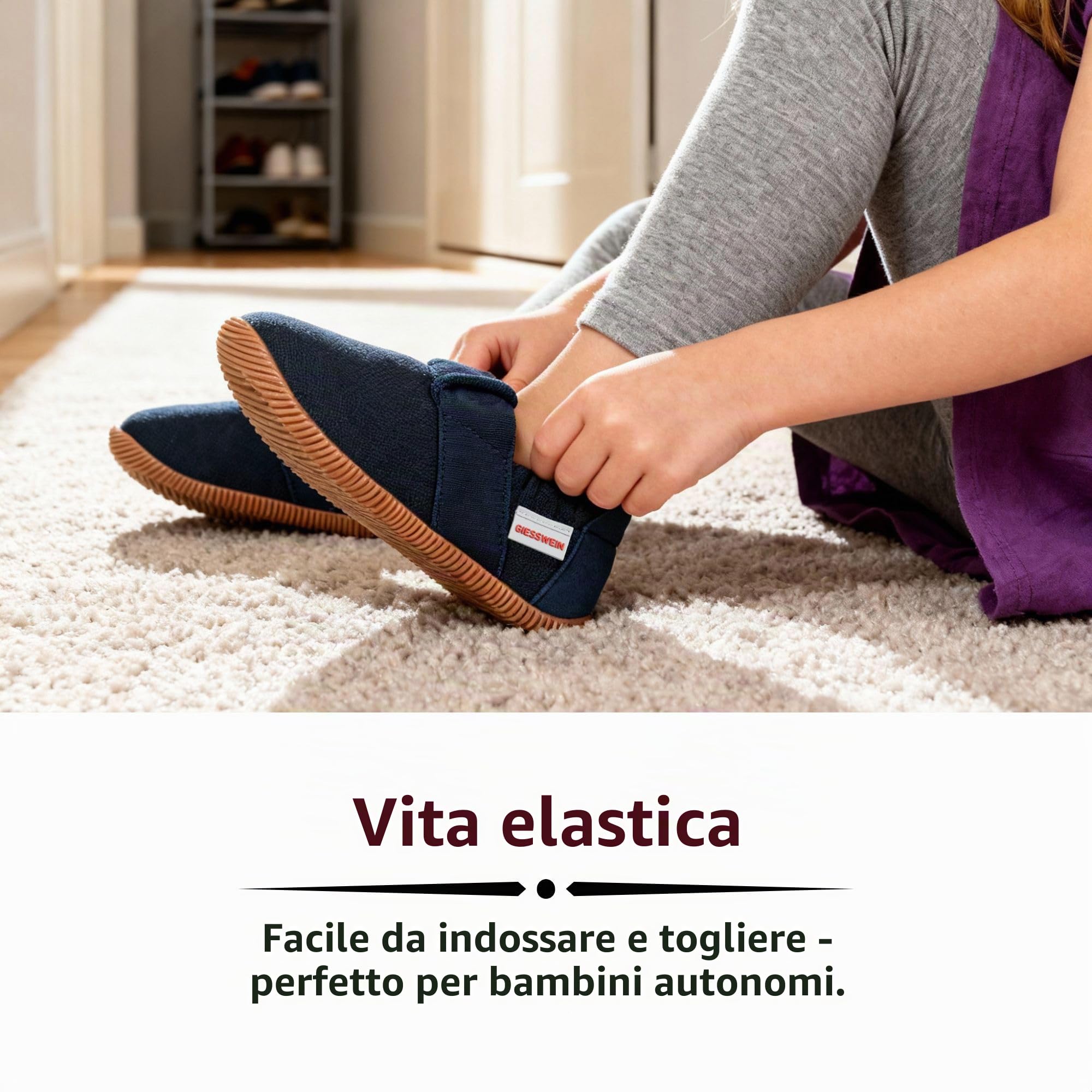 Giesswein Pantofole per Bambini Söll Slim-Fit