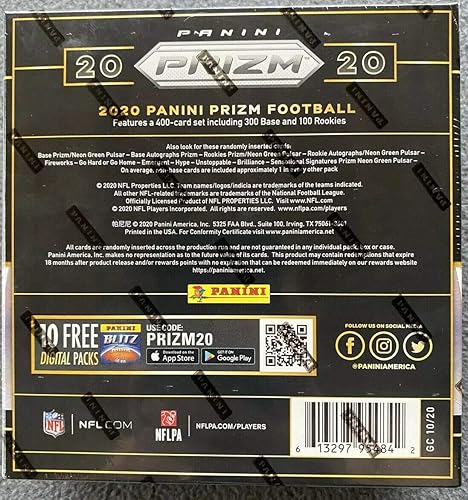 Miniatura 2 de 2020 Panini Prizm NFL Football MEGA box (40 cards/box) 1 Autograph per box