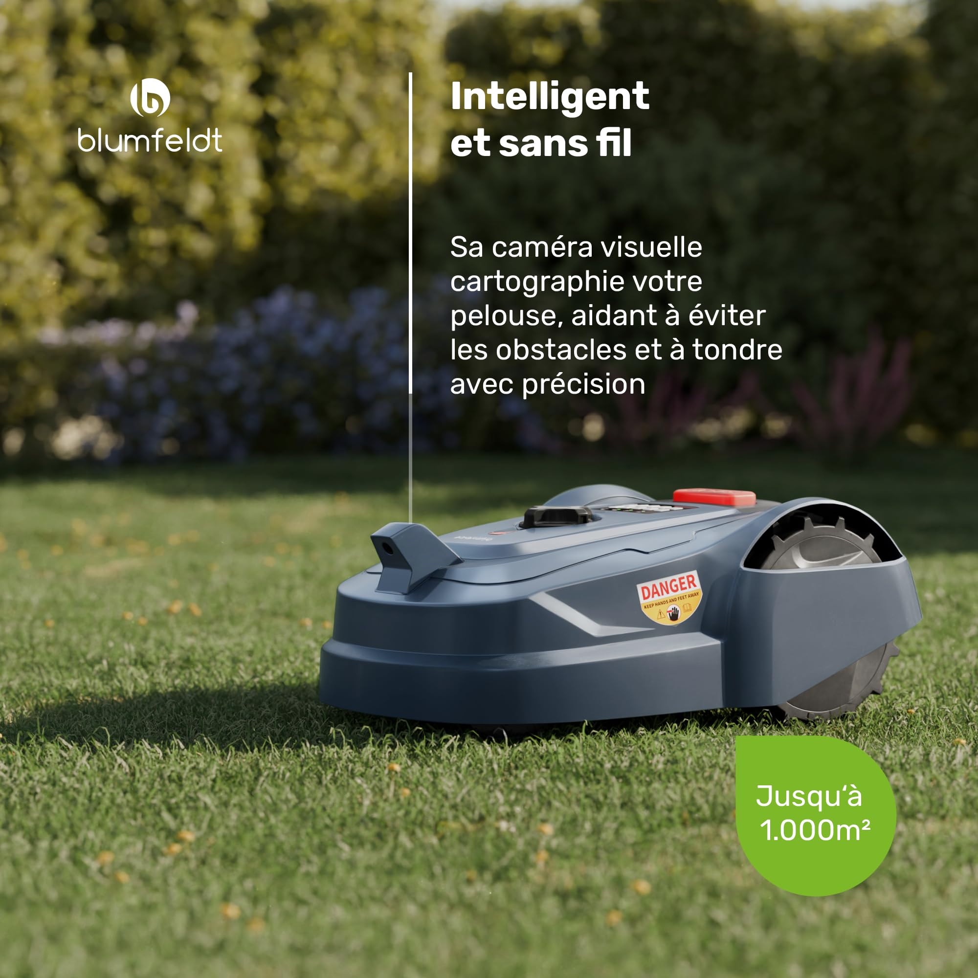 blumfeldt Robot Tondeuse 1000 m² - Contrôle par Appli — vue 2