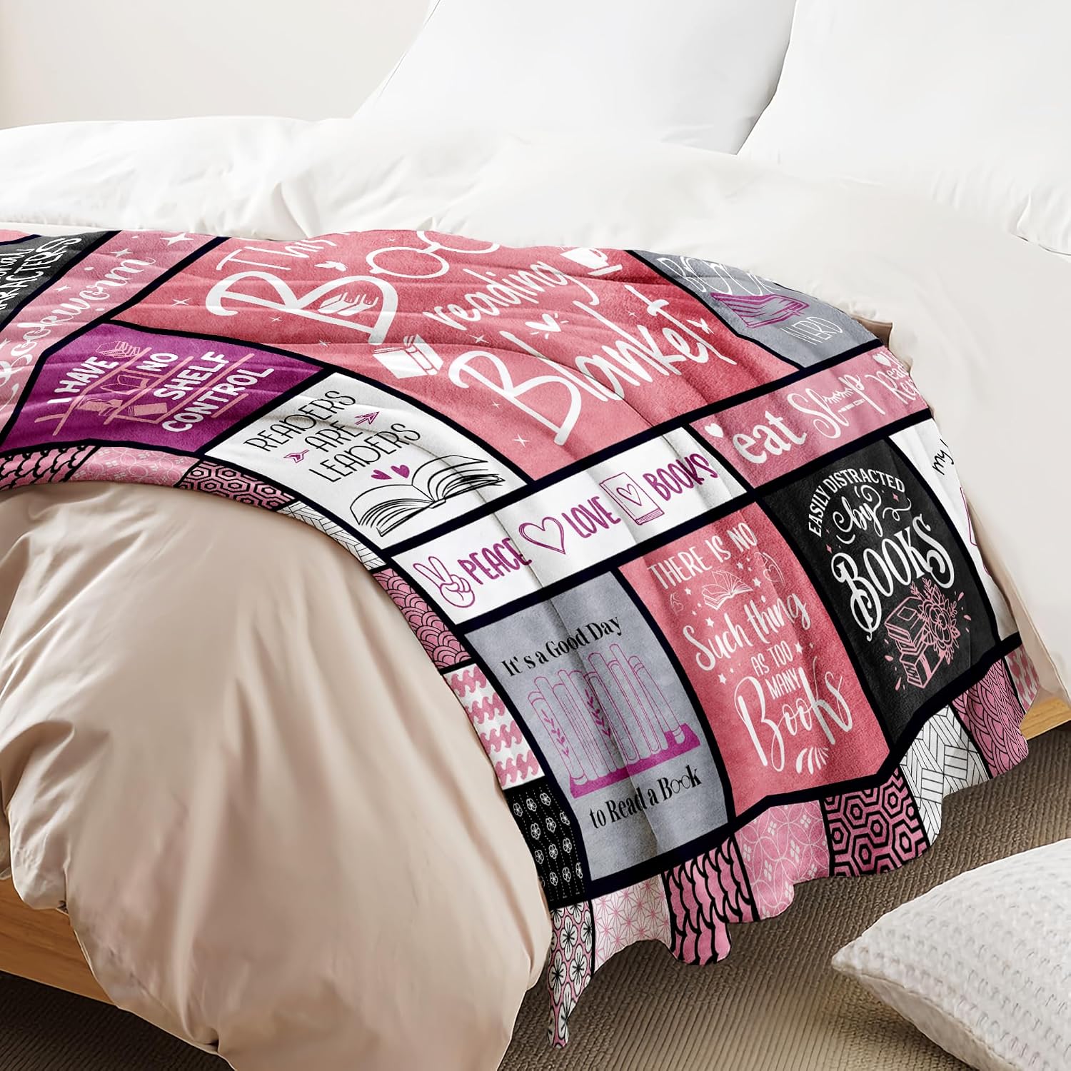 Book Lovers Gifts for Women Blanket 60" x 50", Gifts for Book Lovers Women