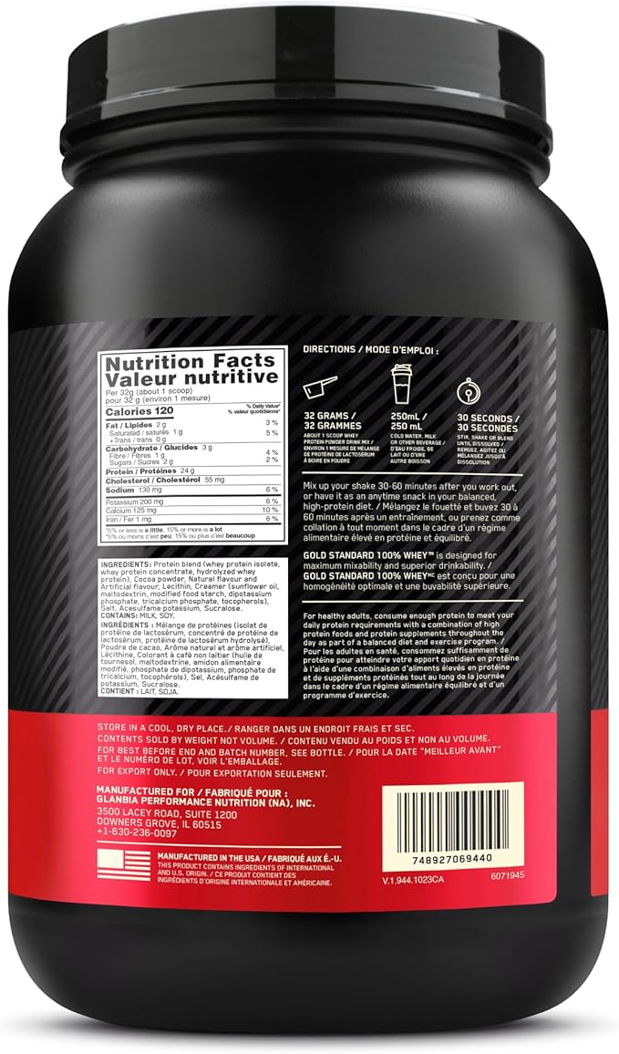 Optimum Nutrition is known for its commitment to quality manufacturing processes. This ensures that the Gold Standard Whey Protein Powder not only tastes great but also upholds a reputation for purity and effectiveness. Users can mix the powder easily with water, milk, or any preferred beverage, making it versatile for post-workout recovery or as a protein supplement throughout the day. Moreover, the pack indicates that packaging may vary, which means there might be slight differences in the appearance of the container, but the quality and formulation remain consistently reliable.
