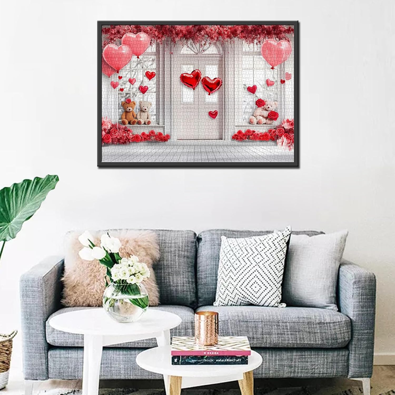 Valentine's Day Theme Sence Jigsaw Puzzle 1000 Pieces Puzzles for Adults,White Wedding Jigsaw Puzzles for Challenging Family Activity Games DIY Puzzle for Home Wall Decor Gifts - 20 x 27 Inches