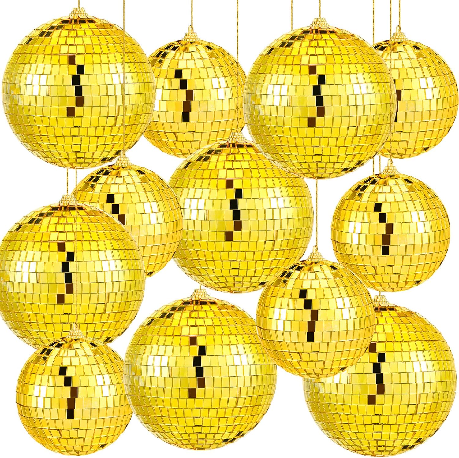 Large Gold Disco Ball Mirror Disco Ball 70s Mellow Gold