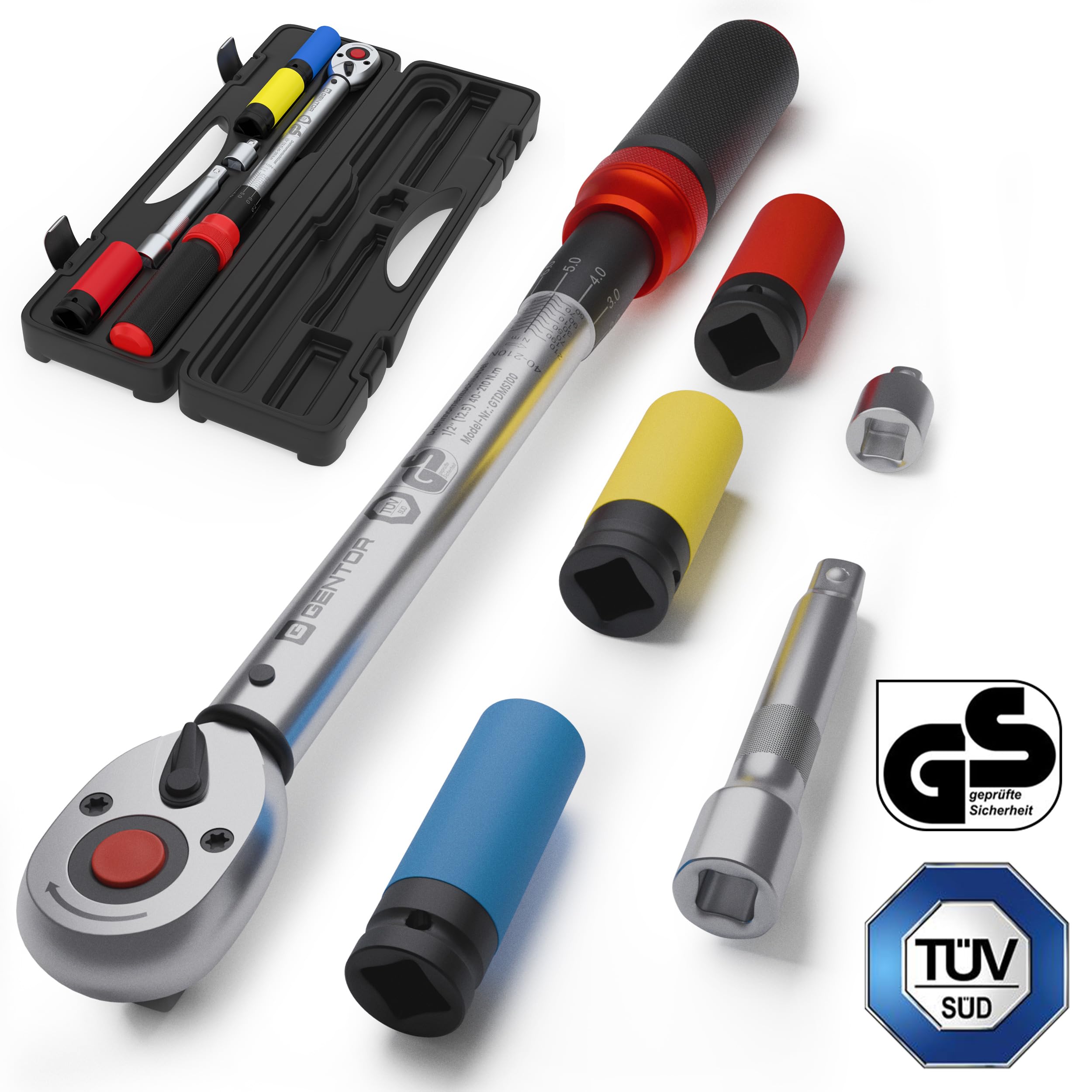 Drehmomentschlüssel 1/2 Zoll 40-210 Nm Auto Reifenwechsel Ratsche TUV & GS