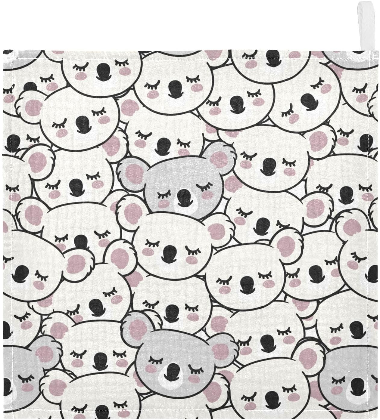 Baby Washcloths Burp Cloths Koalas, 5 Pack