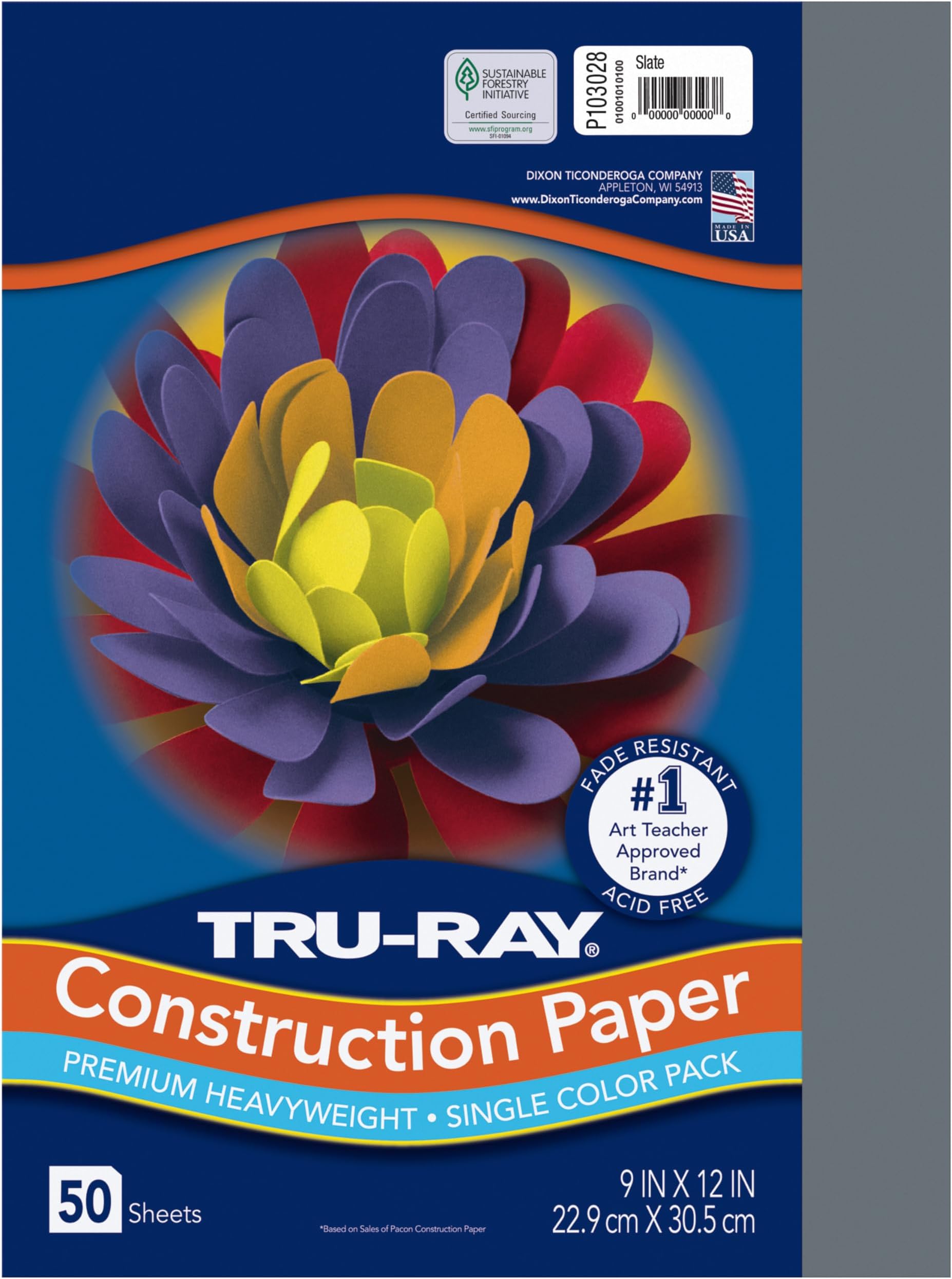 Tru-Ray Construction Paper 9x12" Slate