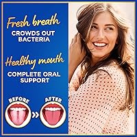 Vista 2 de Probióticos orales para dientes y encías - 3BN CFU Lactobacillus Salivarius Acidophilus Rhamnosus Streptococcus - Tratamiento para el mal aliento