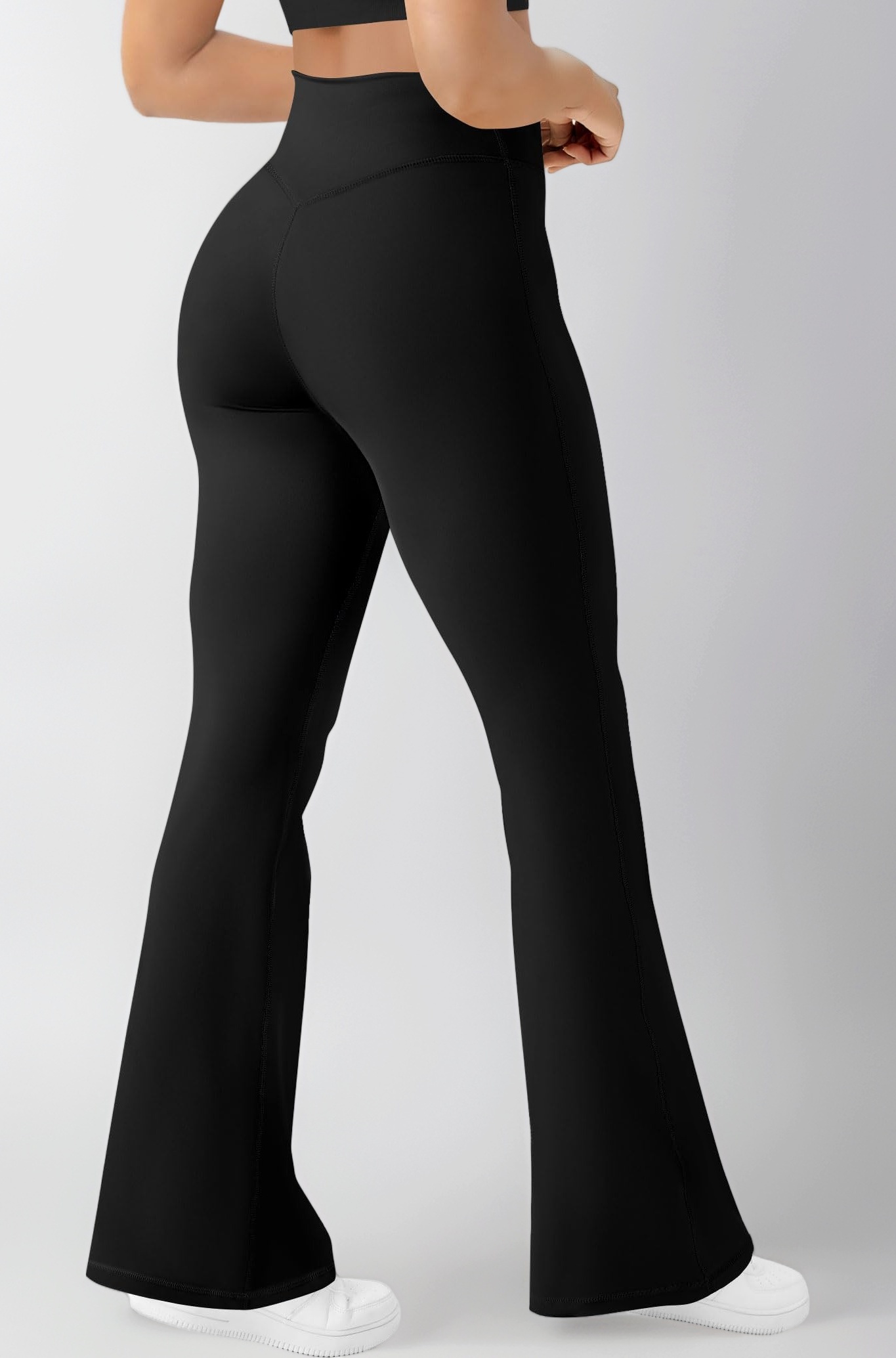 Women's Yoga Pants Bootcut Flare Leggings Flared Bell Bottom Leggings High-Waisted Workout Pants Tummy Control