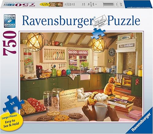 Ravensburger Cozy Kitchen - Rompecabezas de 750 piezas, atractivo desafío de rompecabezas | Ajuste único con tecnología Softclick | Imágenes
