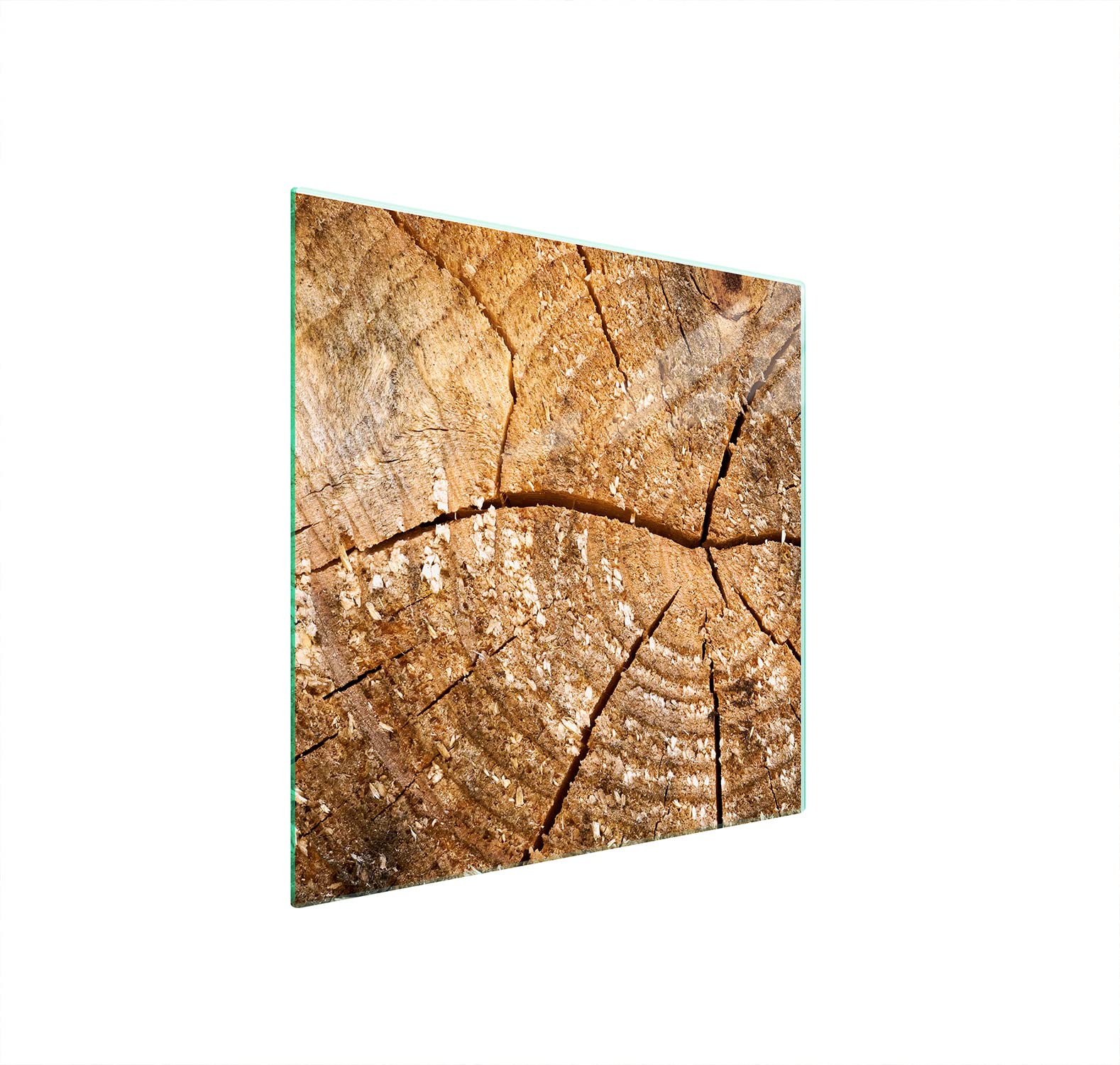 Placa protectora de vitrocerámica 50 x 52 cm 1 pieza cocina eléctrica universal para inducción protección contra salpicaduras tabla de cortar de vidrio templado como decoración, MADERA