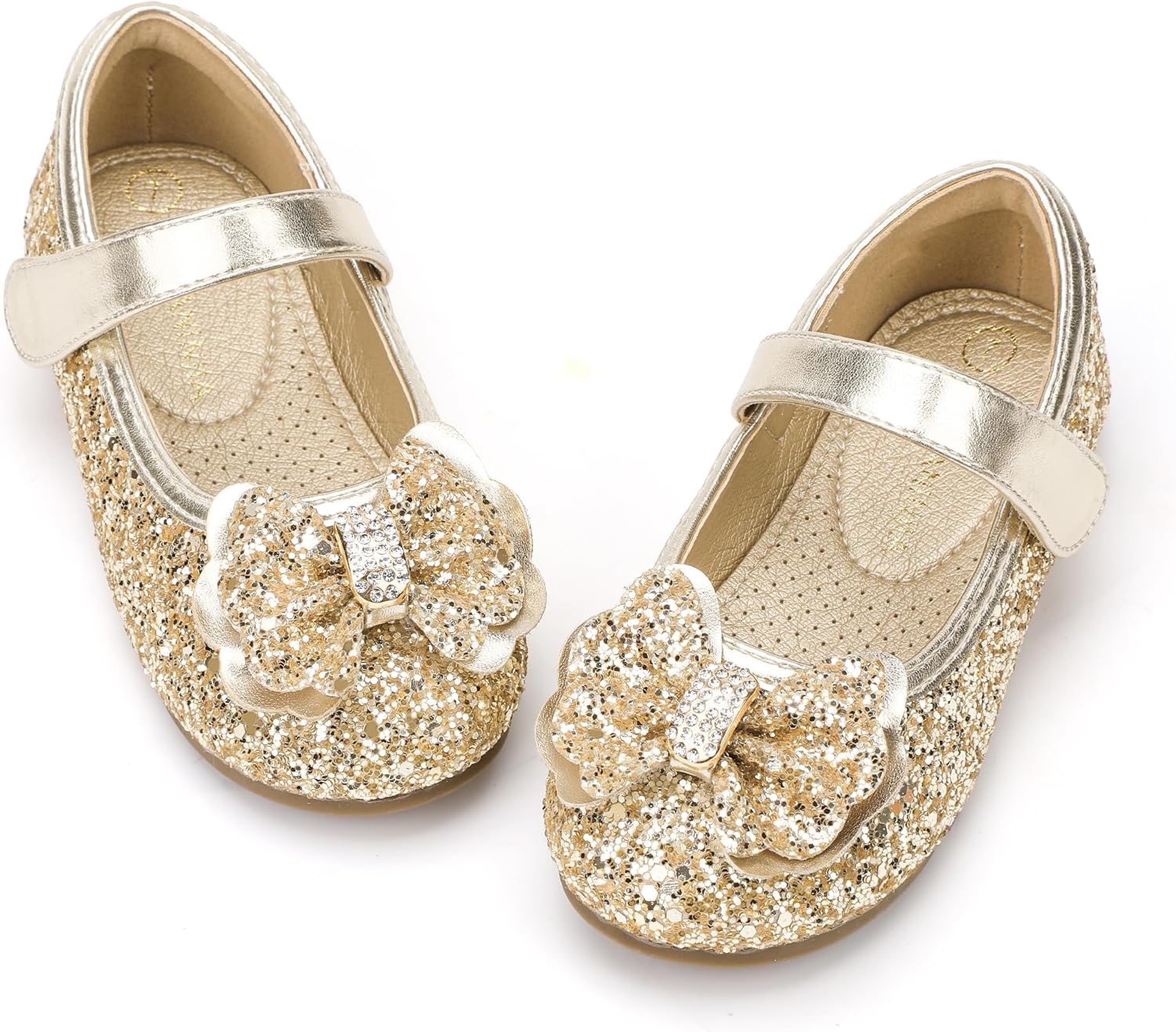 PANDANINJIA Flower Girl Shoes Toddler Little Kid Ballet Flats Pearls Wedding Party Mary Jane Girls Dress Shoes